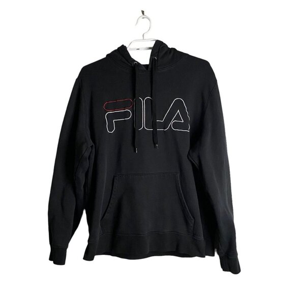 Fila Faded Black Pullover Sweatshirt Hoodie - Picture 2 of 4